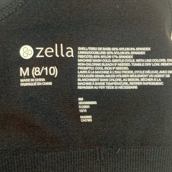 Zella Girls Seamless Sports Bra - Black - size Medium (10/12) - Picture 3 of 6
